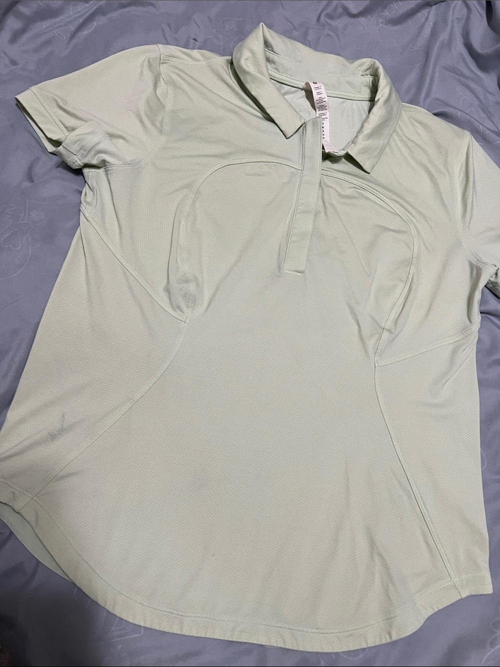 lululemon athletica Mint Green Short-Sleeve Button-Down Polo